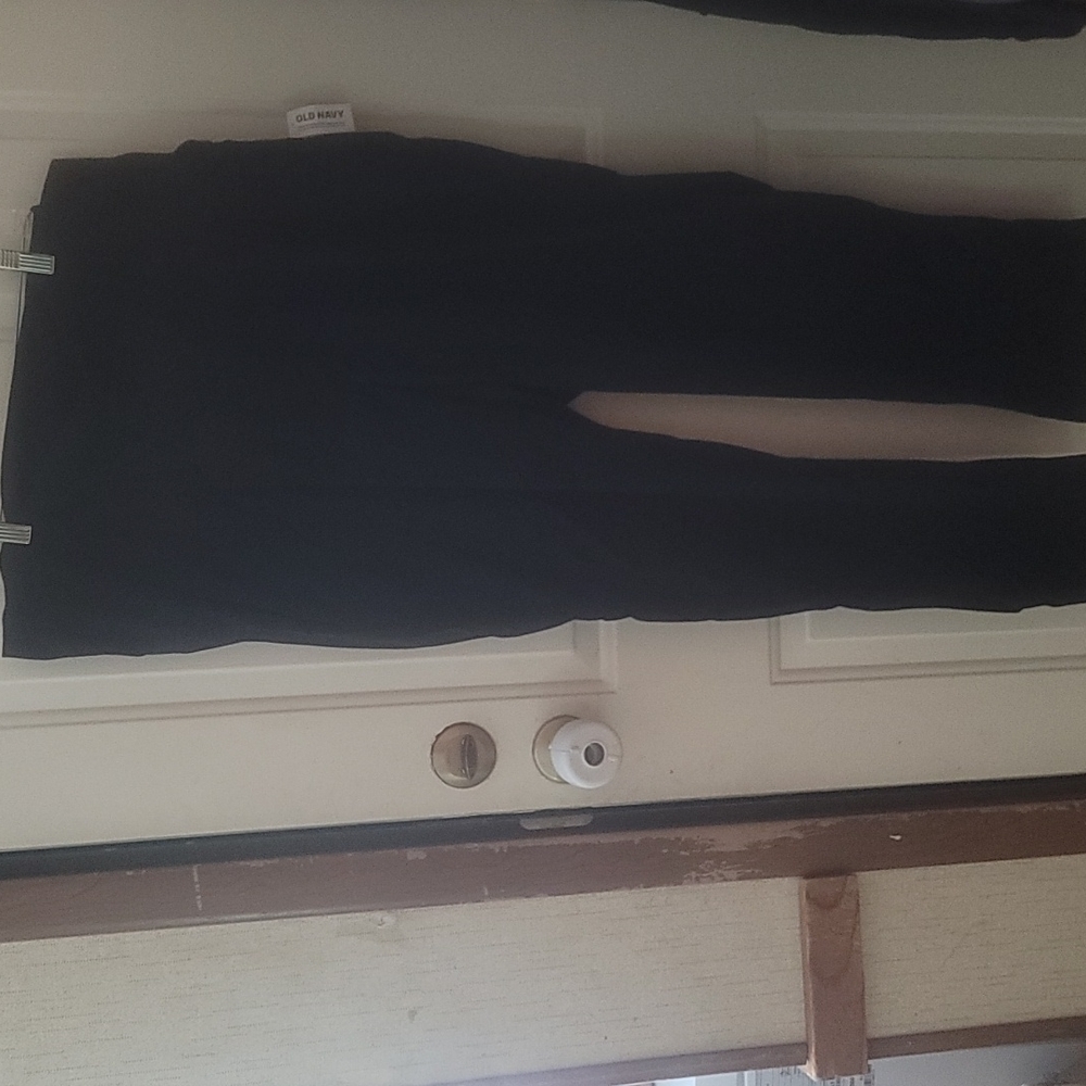 OLD NAVY MATERNITY ROLL-OVER WAIST CHINO PANTS: BLACK: NWT: SZ XL